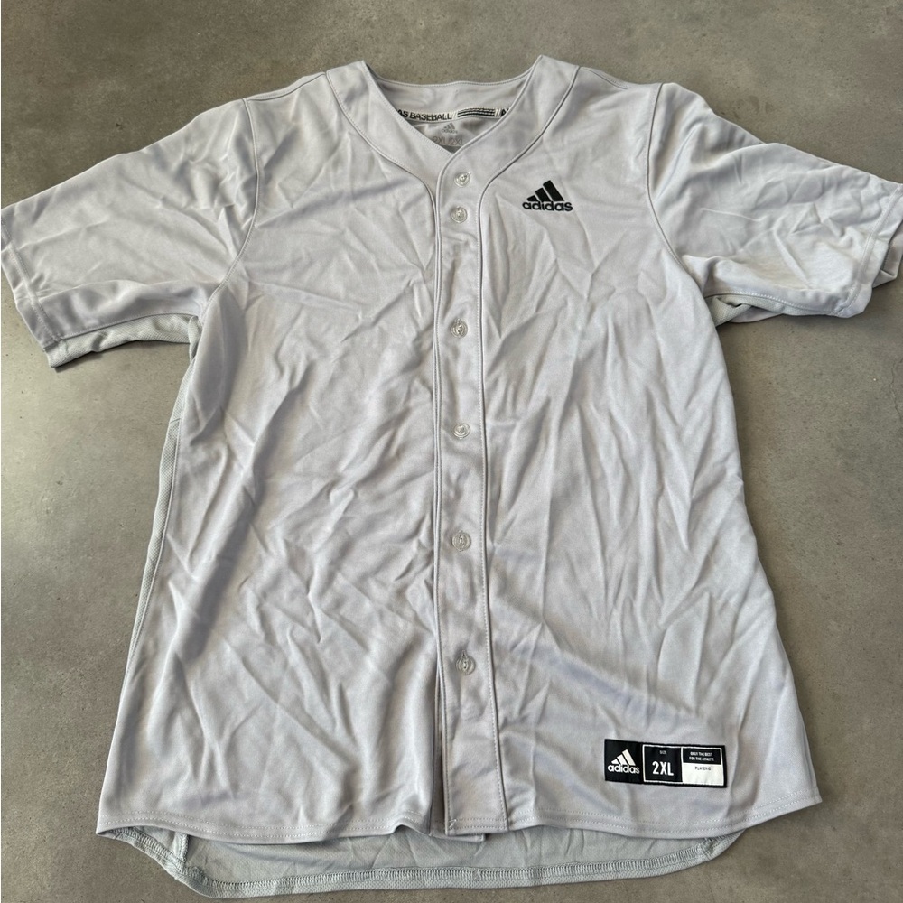 Adidas Men's Light Gray Jersey Shirt